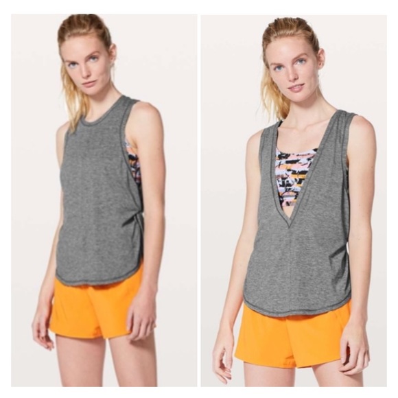 NWOT! Lululemon Victory Lap Gray Tank Top - Picture 1 of 11